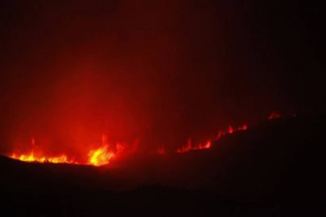 Σε εξέλιξη η φωτιά στον Τολοφώνα