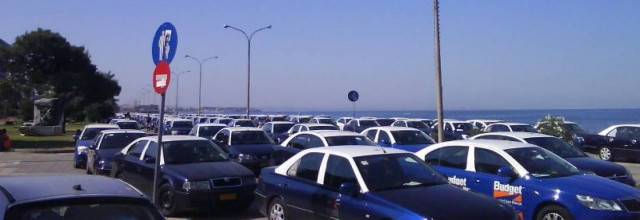 Πορεία διαμαρτυρίας ταξιτζήδων της Θεσσαλονίκης