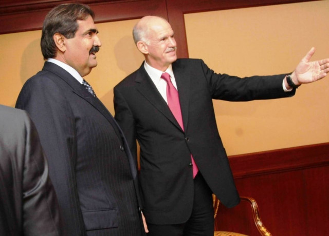 Συνάντηση Παπανδρέου με τον Εμίρη του Κατάρ