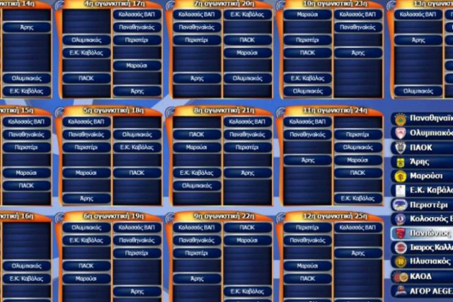 Την 5η αγωνιστική το ντέρμπι στο ΟΑΚΑ