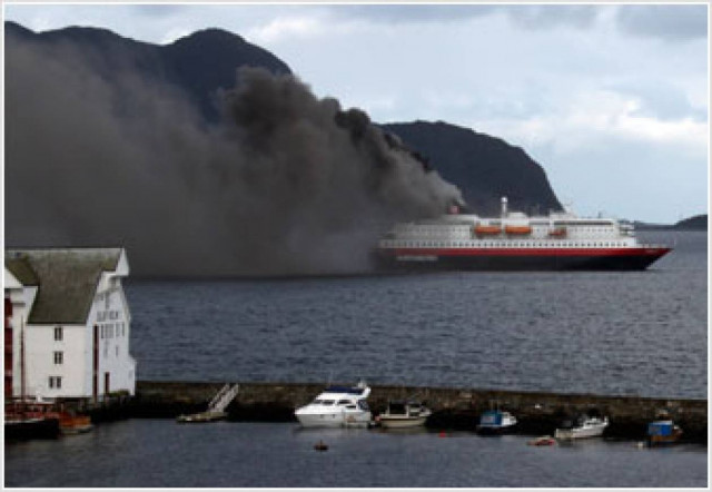 Φωτιά σε ρωσικό πλοίο στη Νορβηγία