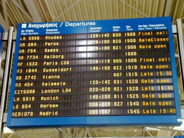 Στον «αέρα» οι πτήσεις για δύο ημέρες