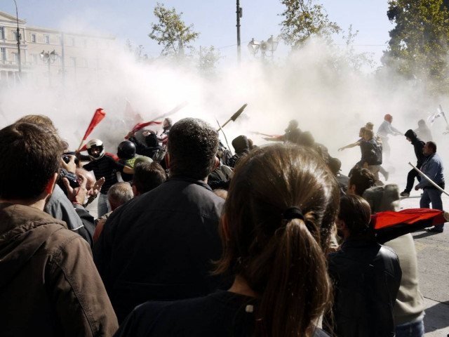 Τα επεισόδια άρχισαν ξανά στο κέντρο