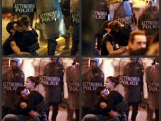 Τα παθιασμένα φιλιά μπροστά στα ΜΑT, «πρώτο θέμα» στο Facebook