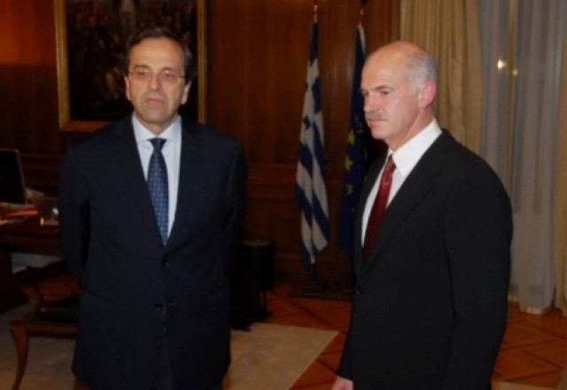 Ο Παπανδρέου δεν φεύγει αν δεν συνεργαστεί ο Σαμαράς