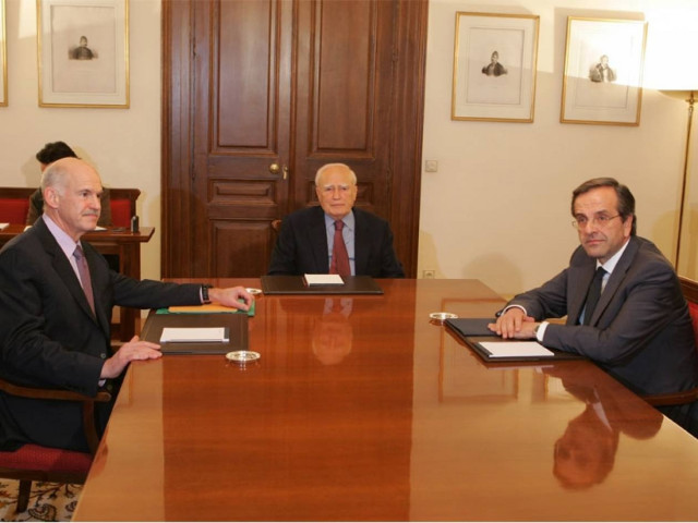 Συμφώνησαν σε εκλογές Παπούλιας - Παπανδρέου - Σαμαράς