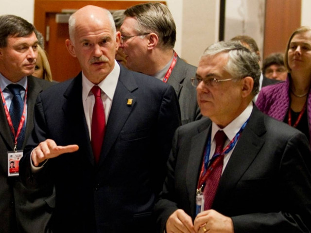 Συνάντηση Παπανδρέου με Παπαδήμο