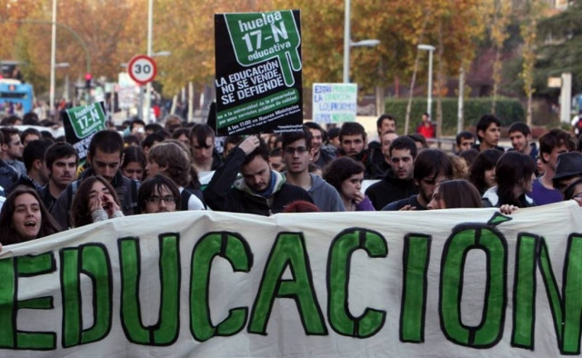 Πανεκπαιδευτικό συλλαλητήριο στη Μαδρίτη