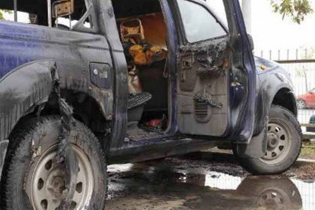 Φορτηγάκι «λαμπάδιασε» στο Αγρίνιο