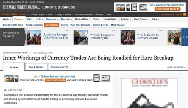 WSJ: Δοκιμαστικές συναλλαγές σε δραχμές!