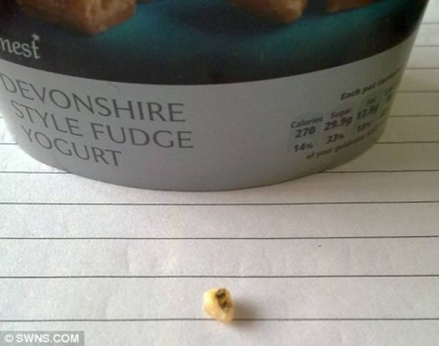 Βρήκε ανθρώπινο δόντι μέσα στο γιαούρτι