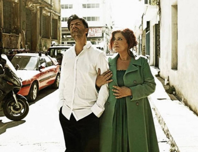 Φοίβος Δεληβοριάς και Μάρθα Φριντζήλα στο Gazarte