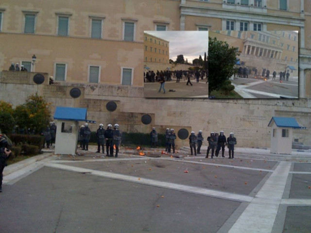 Ένταση με μολότοφ και χημικά στο συλλαλητήριο