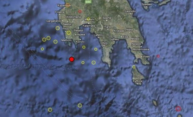 Σεισμός νότια της Πελοποννήσου