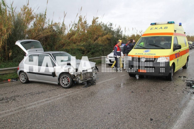 Τροχαίο με δύο τραυματίες στην ΕΟ Πύργου – Κυπαρισσίας