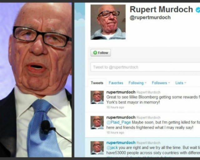Στο Twitter ο μεγιστάνας των ΜΜΕ Rupert Murdoch