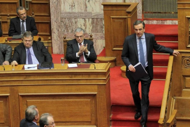 Σε εξέλιξη η συνάντηση Σαμαρά-Παπαδήμου