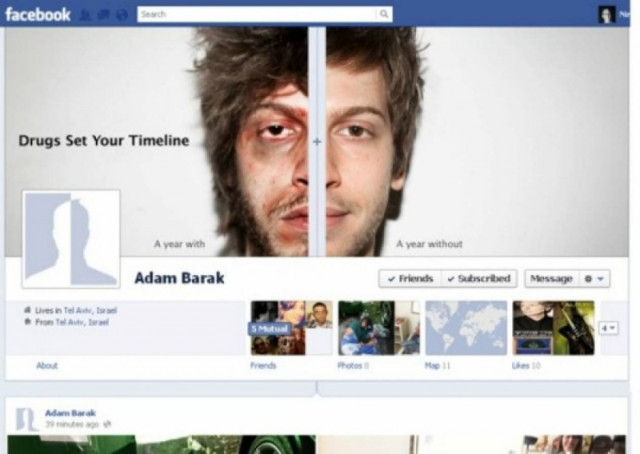 Facebook: Μήνυμα κατά των ναρκωτικών μέσω του Timeline