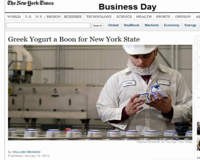 NY Times: Ανάρπαστο το ελληνικό γιαούρτι στην Νέα Υόρκη!