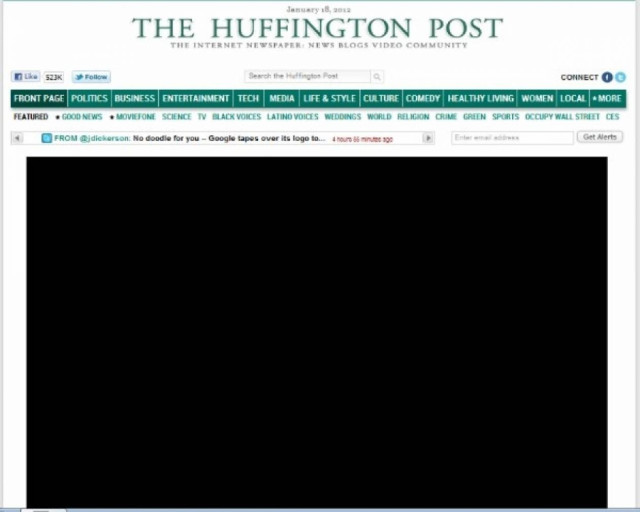 To μαύρο εξώφυλλο της Huffington Post