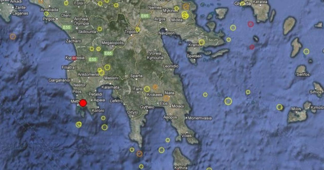 Σεισμική δόνηση στη Μεθώνη