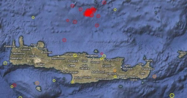Ομαλή η σεισμική ακολουθία στο Κρητικό Πέλαγος