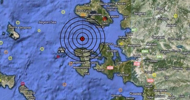 4,1 Ρίχτερ βόρεια της Χίου