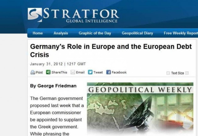 Stratfor: Καλύτερα χρεοκοπία, παρά επιτροπεία στην Ελλάδα