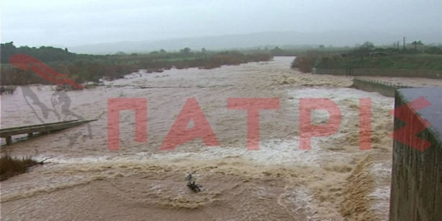 Φούσκωσε ο Αλφειός – Φόβοι για νέες πλημμύρες στην Ηλεία