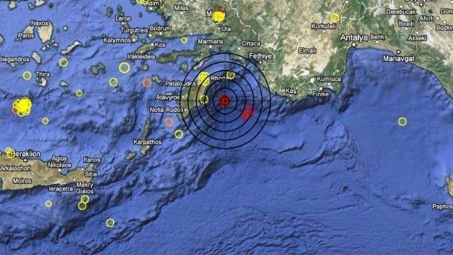Σεισμός 3,5 Ρίχτερ ανατολικά της Ρόδου