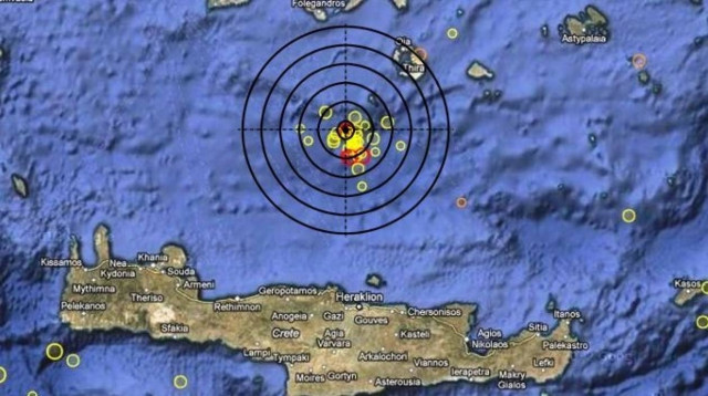 Μετασεισμός 3,7 Ρίχτερ στο Κρητικό Πέλαγος