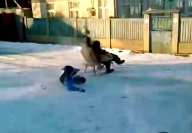 Δεν πήγε καλά το παιχνίδι στο χιόνι