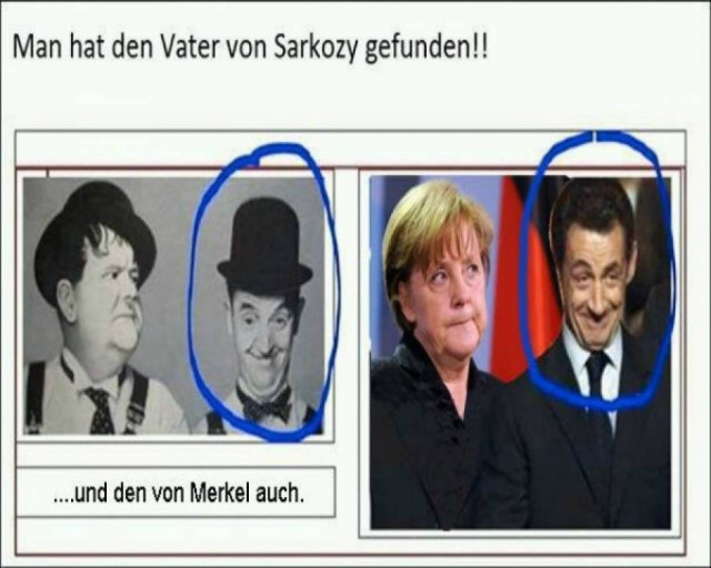 Facebook: Μέρκελ-Σαρκοζί, όπως λέμε Χοντρός - Λιγνός!