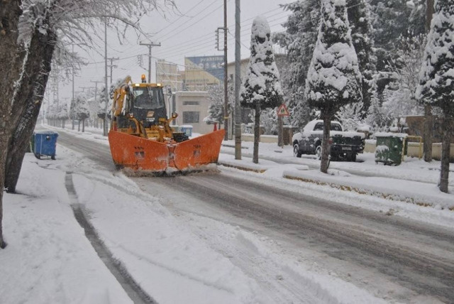 Κανονικά η κυκλοφορία παρά την χιονόπτωση στην Αρκαδία