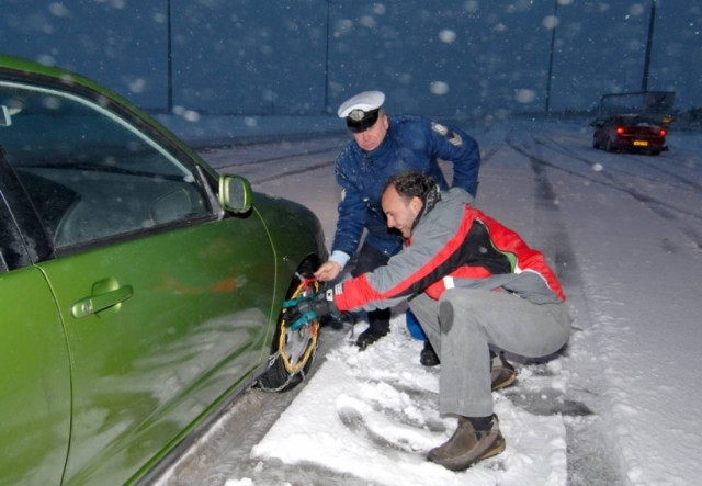 Με αλυσίδες η κυκλοφορία στην ορεινή Αχαΐα