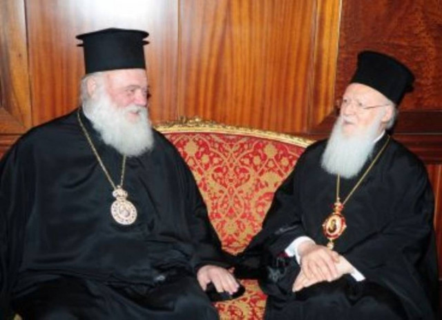 Εθιμοτυπική επίσκεψη Ιερώνυμου στον Οικουμενικό Πατριάρχη Βαρθολομαίο