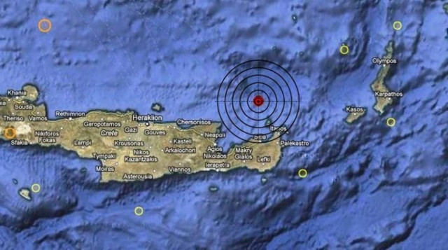 Σεισμός 4,4 Ρίχτερ βόρεια της Σητείας