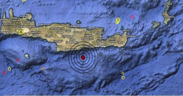 Σεισμός 3,2 Ρίχτερ νότια της Κρήτης