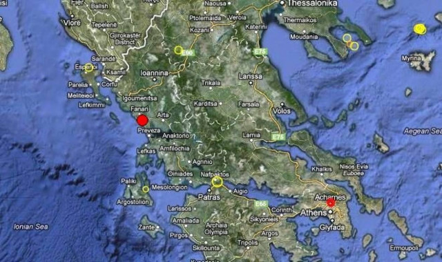 Σεισμός 3,4 Ρίχτερ στην Πρέβεζα