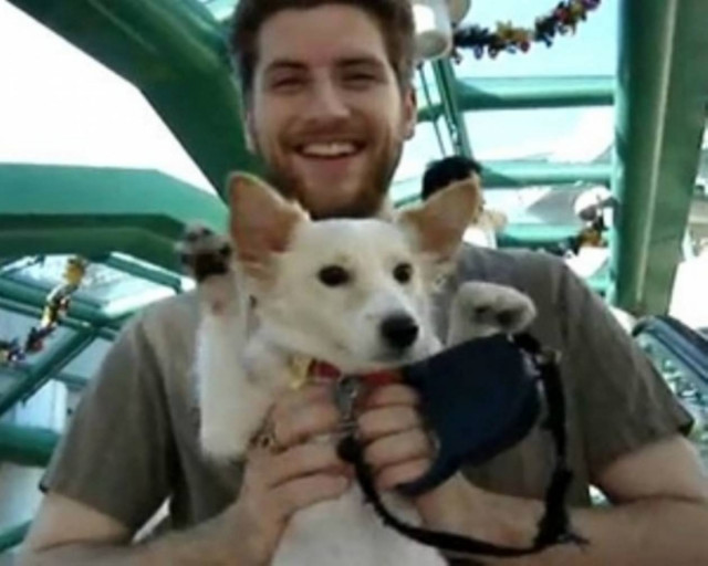 Χαζός σκυλάκος στις κυλιόμενες σκάλες!