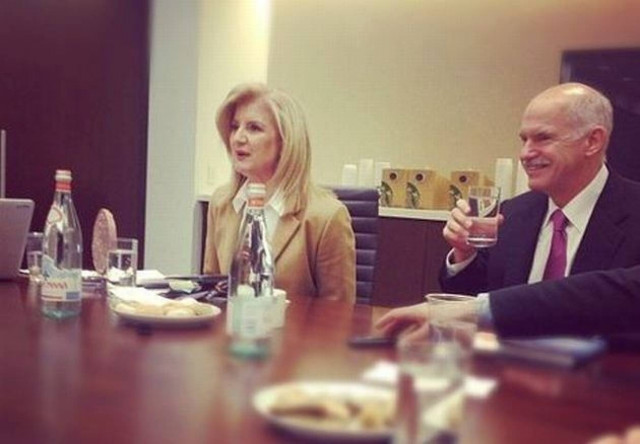 Ο Παπανδρέου στα γραφεία της Huffington Post