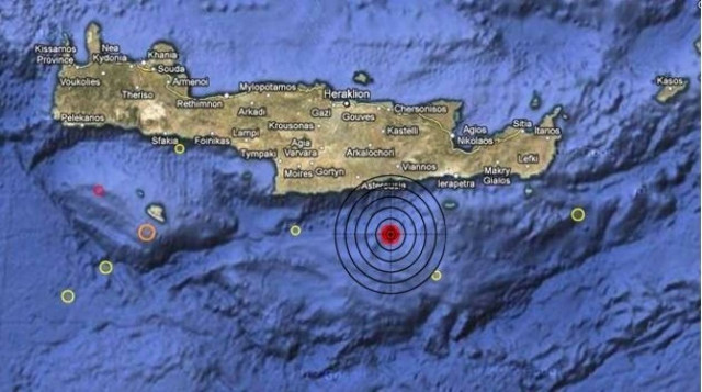 Σεισμός 4,8 Ρίχτερ νότια της Κρήτης