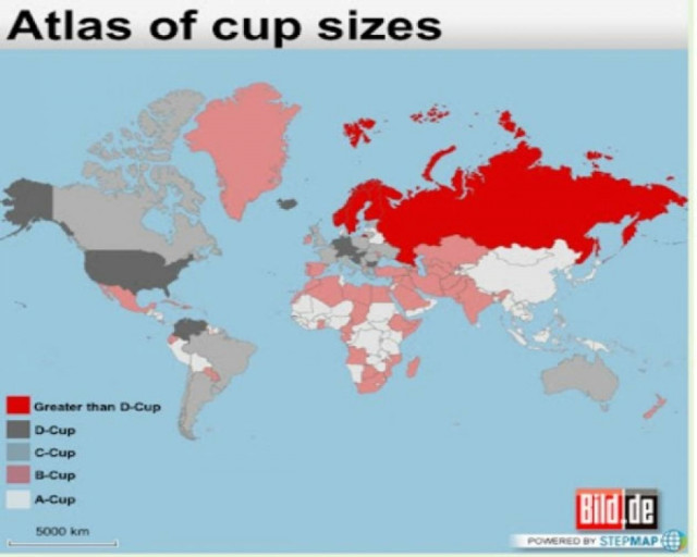 Bild: Παγκόσμιος χάρτης... γυναικείου στήθους!