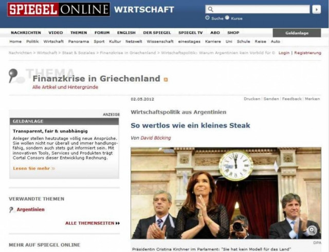 Spiegel: Η Αργεντινή δεν είναι πρότυπο για την Ελλάδα