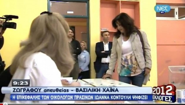 Βουλευτικές εκλογές 2012: Ψήφισε η Ι. Κοντούλη