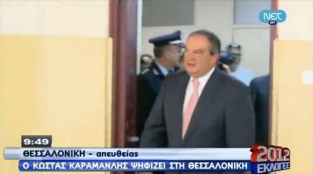Εκλογές 2012: Ψήφισε ο Κώστας Καραμανλής