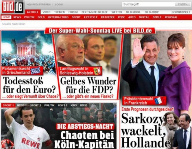 Bild: Πένθιμες καμπάνες για το ευρώ!