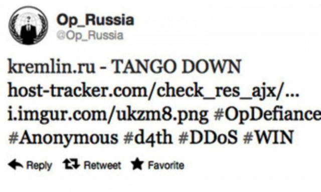 «Χτύπημα» των Anonymous στο Κρεμλίνο