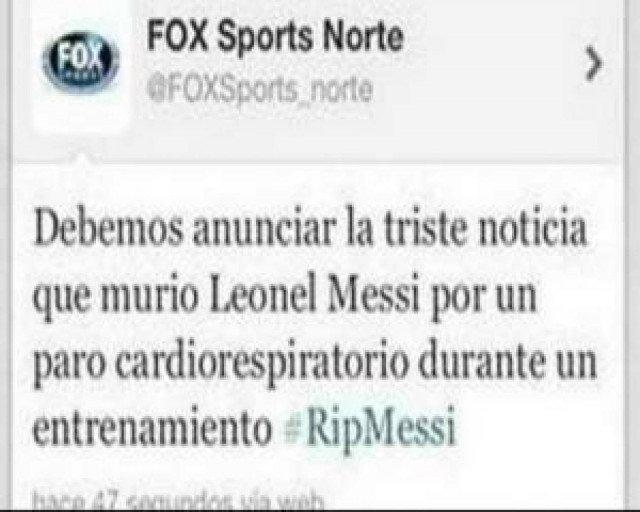 Πέθαναν τον Μέσι στο Twitter