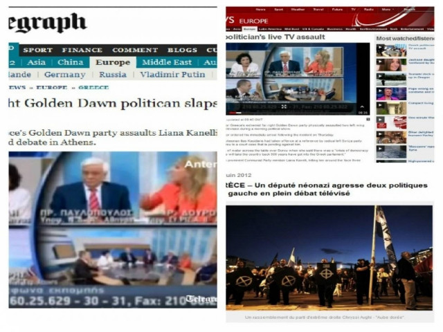 Πρωτοσέλιδο στα διεθνή Μέσα τα χαστούκια του Ηλία Κασιδιάρη (pics+vid)